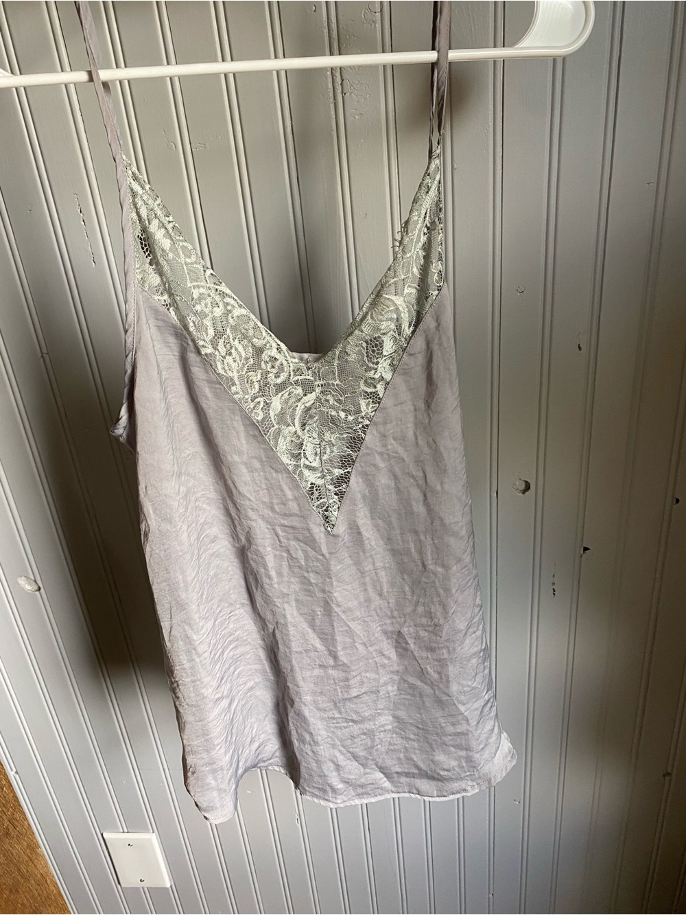 Wishlist Light Lavender Camisole with Lace V-Inset